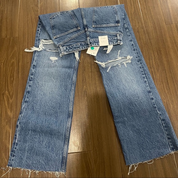 Zara Denim - Zara bloggers”Fav ripped high waisted wide leg jeans
